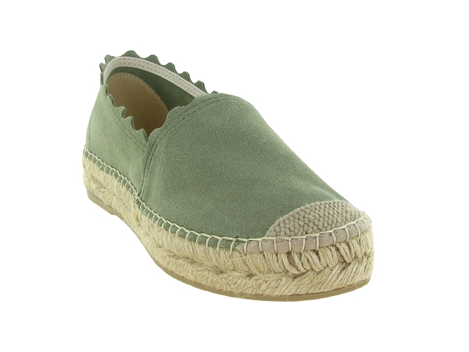 espadrilles - Espadrille plate - femme - Toile  - Vert - Bayona8165401_3