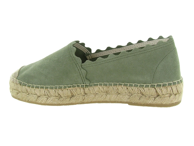 espadrilles - Espadrille plate - femme - Toile  - Vert - Bayona8165401_4