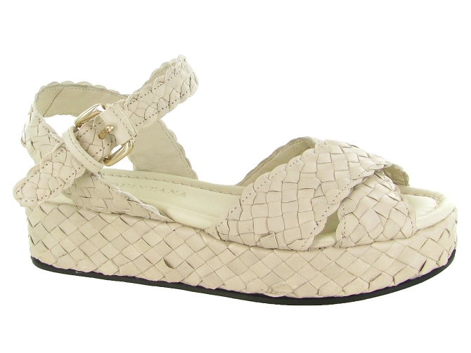 sandales et nu pieds - Casual - femme - Cuir - Blanc - Pons quintana