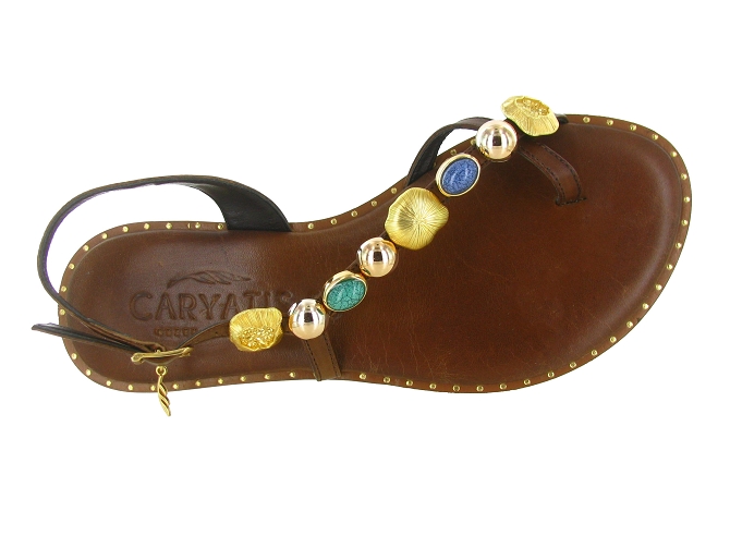 sandales et nu pieds - Entre doigt & Tong - femme - Cuir - Marron - Caryatis8166701_3