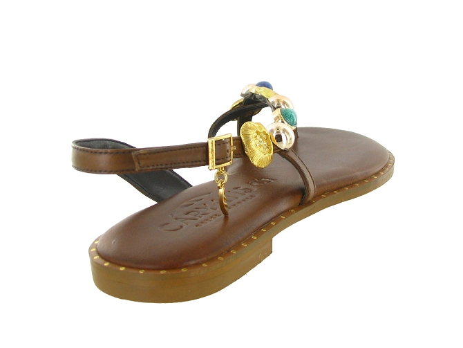 sandales et nu pieds - Entre doigt & Tong - femme - Cuir - Marron - Caryatis8166701_5