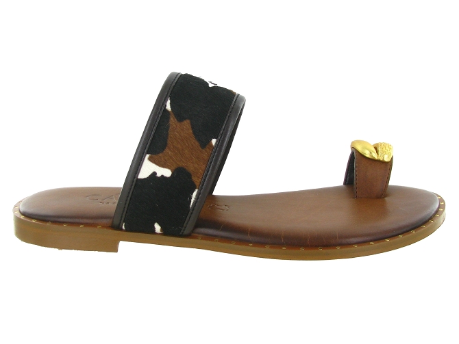 sandales et nu pieds - Entre doigt & Tong - femme - Cuir - Marron - Caryatis8166901_2