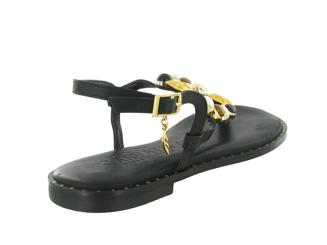 sandales et nu pieds - Entre doigt & Tong - femme - Cuir - Noir - Caryatis8167001_5