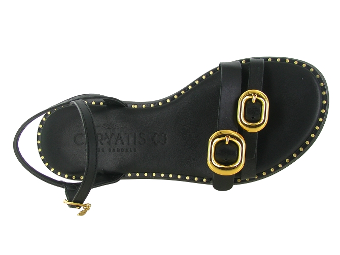 sandales et nu pieds - Mule Sabot - femme - Cuir - Noir - Caryatis8167201_3