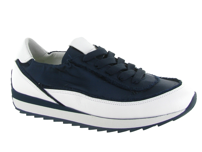 baskets et sneakers - Tendance - femme - Cuir - Bleu Marine - Softwaves