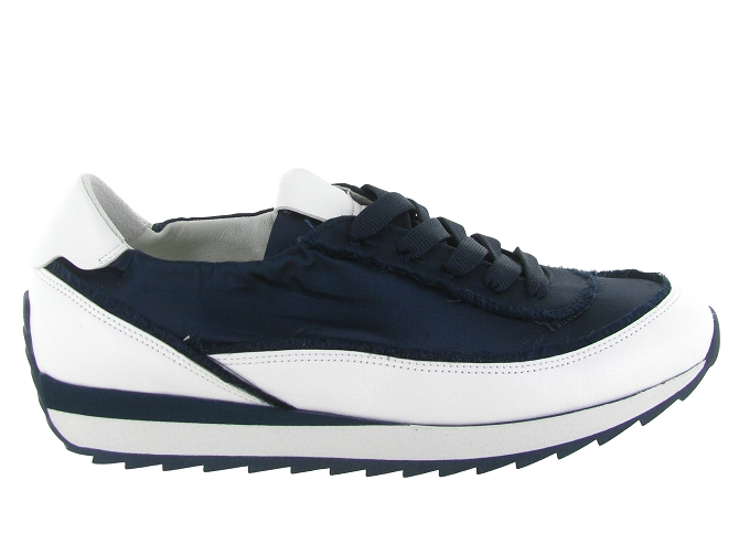 baskets et sneakers - Tendance - femme - Cuir - Bleu Marine - Softwaves8168001_2