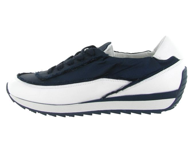 baskets et sneakers - Tendance - femme - Cuir - Bleu Marine - Softwaves8168001_4