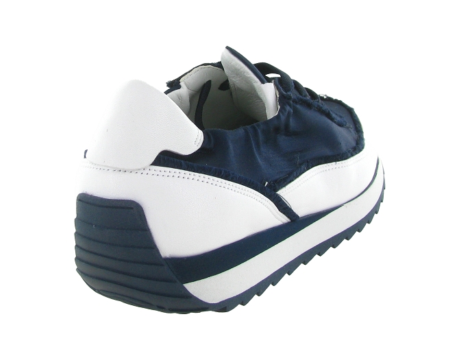 baskets et sneakers - Tendance - femme - Cuir - Bleu Marine - Softwaves8168001_5