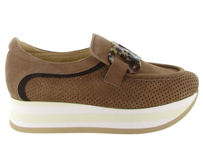 mocassins - Compensé - femme - Cuir - Chestnut - Softwaves8168201_2