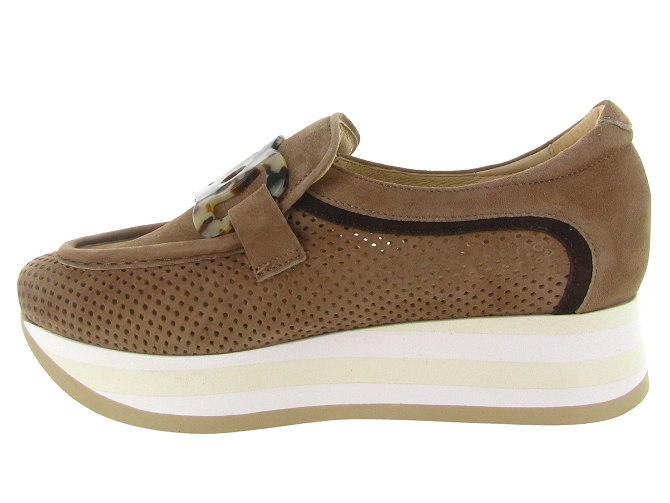 mocassins - Compensé - femme - Cuir - Chestnut - Softwaves8168201_4