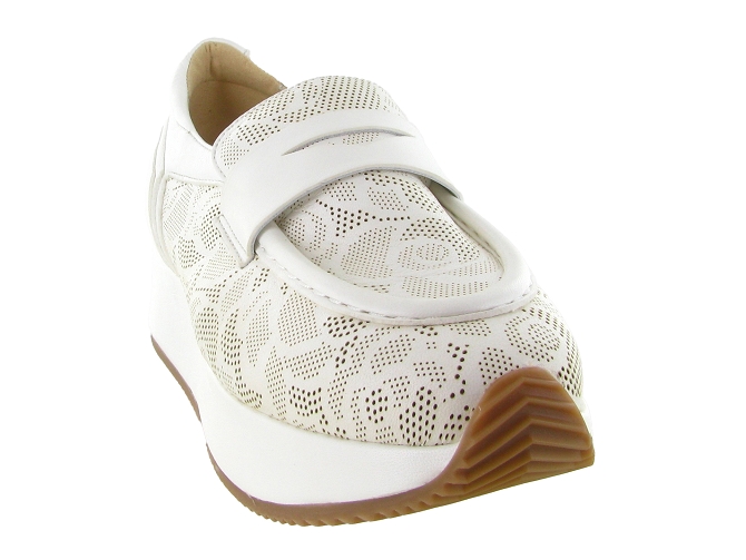 mocassins - Compensé - femme - Cuir - Blanc - Softwaves8168501_3