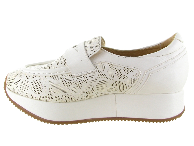 mocassins - Compensé - femme - Cuir - Blanc - Softwaves8168501_4