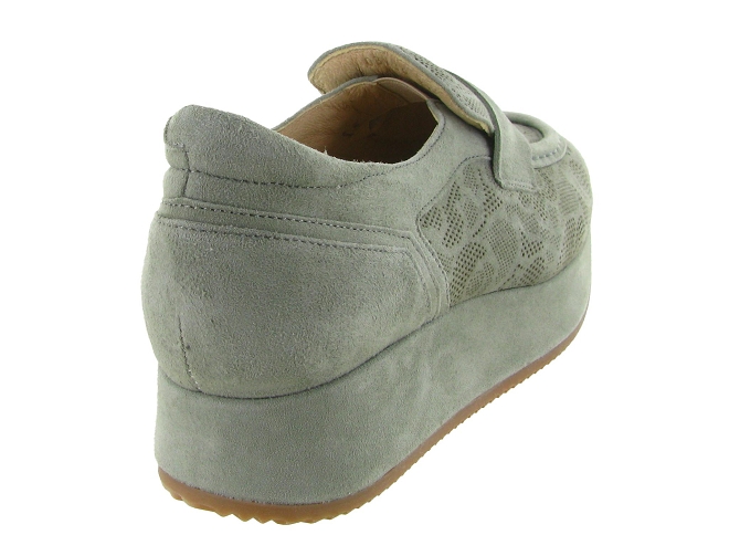 mocassins - Compensé - femme - Cuir - Vert amande - Softwaves8168502_5