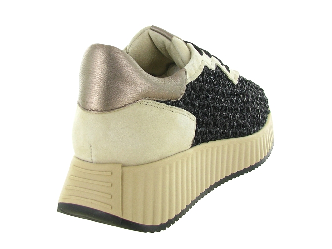baskets et sneakers - Confort - femme - Raphia - Noir - Softwaves8168801_5