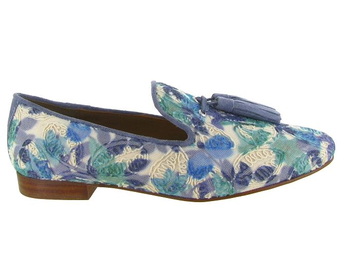 mocassins - Elégant - femme - Textile - Bleu jean - Pedro miralles8169701_2