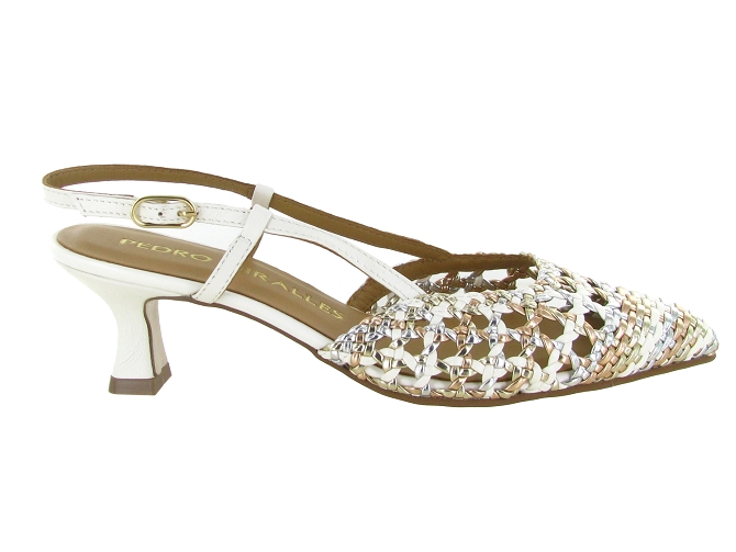 escarpins et trotteurs - Bride arrière - femme - Cuir - Blanc - Pedro miralles8170201_2