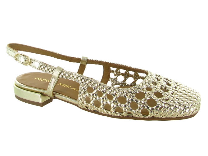 escarpins et trotteurs - Bride arrière - femme - Cuir - Or - Pedro miralles