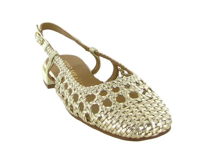 escarpins et trotteurs - Bride arrière - femme - Cuir - Or - Pedro miralles8170301_3