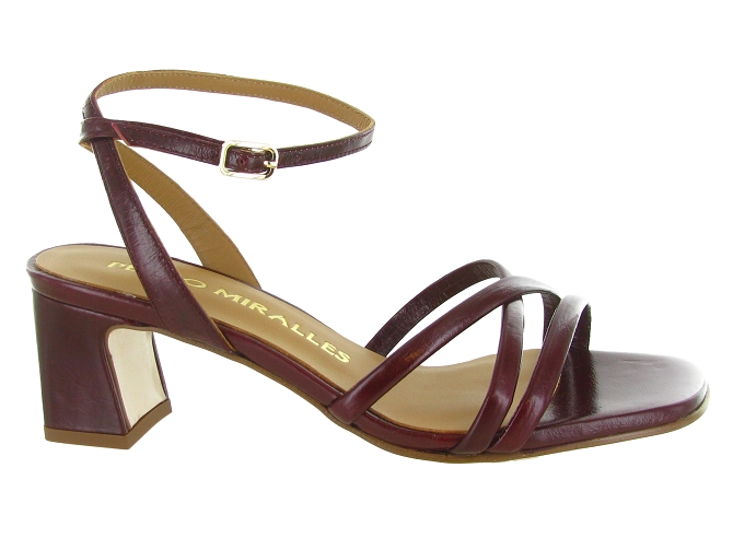 escarpins et trotteurs - Bride arrière - femme - Cuir - Bordeaux - Pedro miralles8170501_2