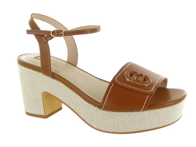 sandales et nu pieds - Confort - femme - Cuir - Marron - Liu jo