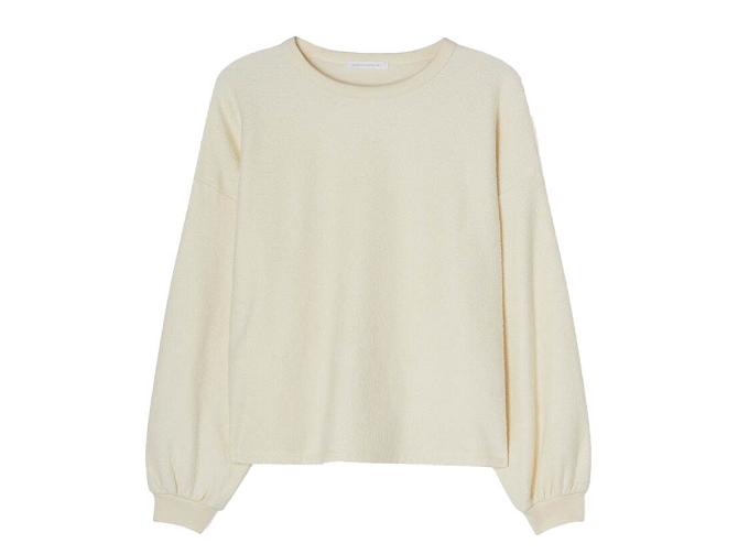 sweat - SANS CAPUCHE - vetement femme - Coton - Blanc - American vintage