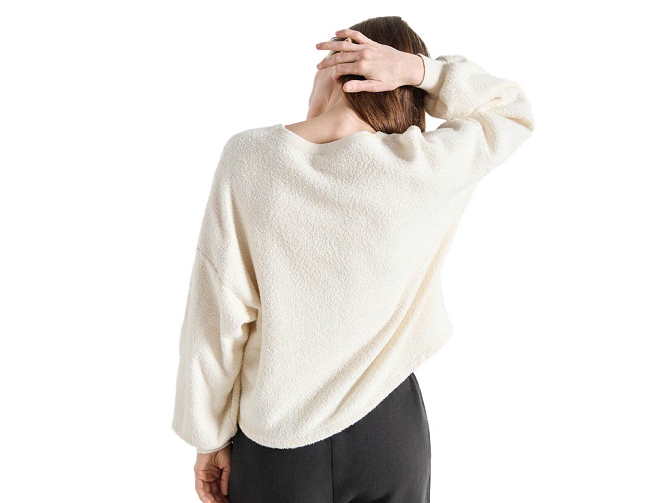 sweat - SANS CAPUCHE - vetement femme - Coton - Blanc - American vintage8171602_5