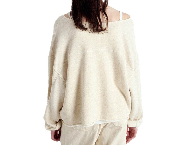 sweat - SANS CAPUCHE - vetement femme - Coton - Blanc - American vintage8171801_5