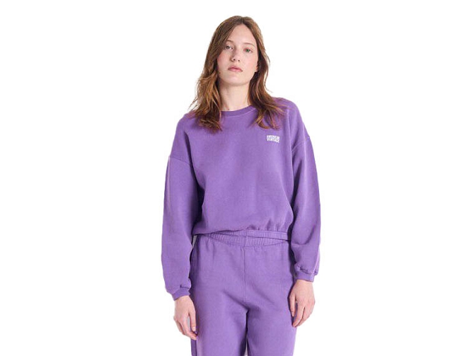 sweat - SANS CAPUCHE - vetement femme - Coton - Violet - American vintage8171903_3