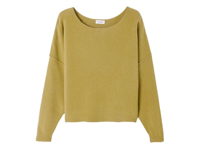 pull - ML - vetement femme - Coton - Vert - American vintage