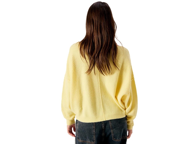 pull - MANCHE LONGUE - vetement femme - Coton - Jaune - American vintage8172105_5