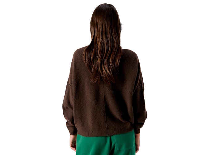 pull - MANCHE LONGUE - vetement femme - Coton - Marron - American vintage8172106_5