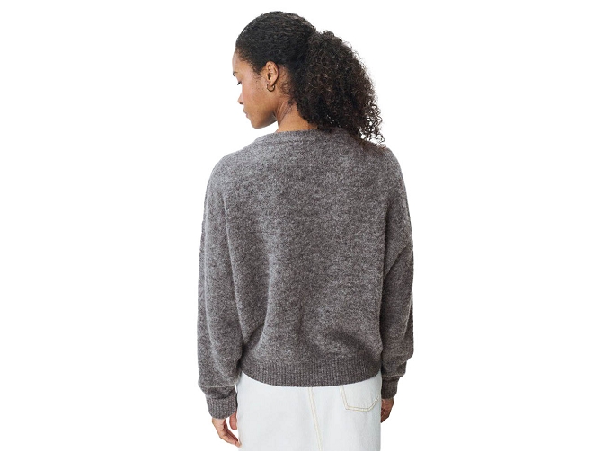 pull - MANCHE LONGUE - vetement femme - Coton - Gris - American vintage8172304_5