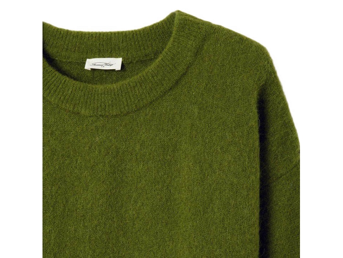 pull - MANCHE LONGUE - vetement femme - Coton - Vert - American vintage8172305_2