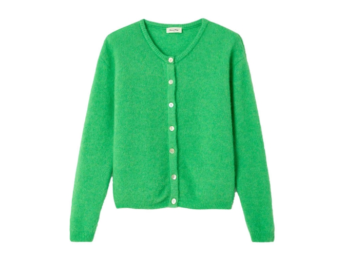 gilet - MANCHE LONGUE - vetement femme - Coton - Vert - American vintage