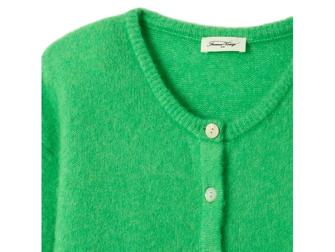 gilet - MANCHE LONGUE - vetement femme - Coton - Vert - American vintage8172404_2