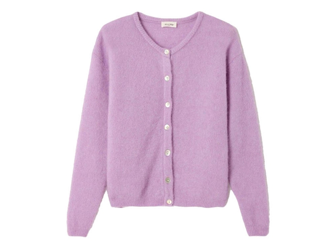 gilet - MANCHE LONGUE - vetement femme - Coton - Violet - American vintage