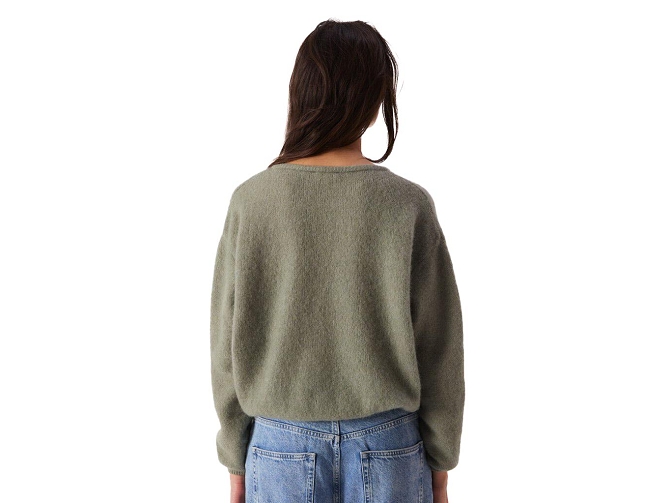 gilet - MANCHE LONGUE - vetement femme - Coton - Kaki - American vintage8172406_5