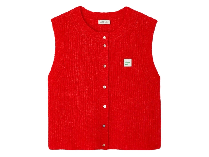 gilet - ML - vetement femme - Coton - Orange - American vintage