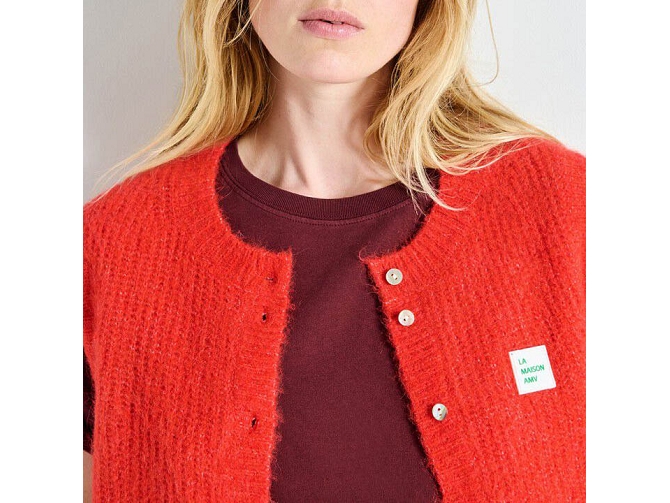 gilet - ML - vetement femme - Coton - Orange - American vintage8172501_3