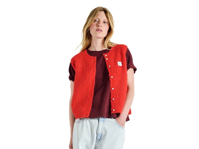 gilet - ML - vetement femme - Coton - Orange - American vintage8172501_4