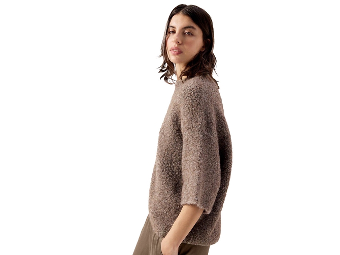 pull - ML - vetement femme - Coton - Taupe - American vintage8172802_5