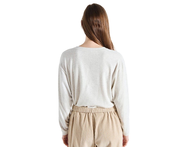 tee shirt - MANCHE LONGUE - vetement femme - Coton - Gris - American vintage8172901_5