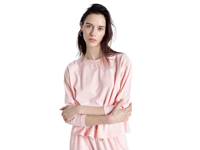 tee shirt - MANCHE LONGUE - vetement femme - Coton - Rose - American vintage8172904_2