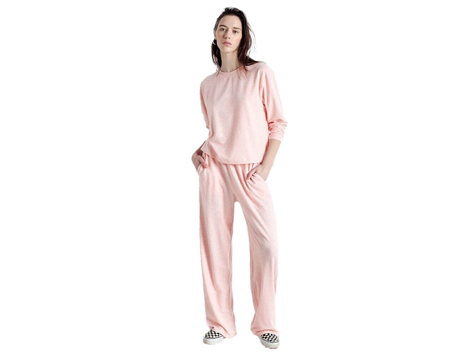 tee shirt - MANCHE LONGUE - vetement femme - Coton - Rose - American vintage8172904_3