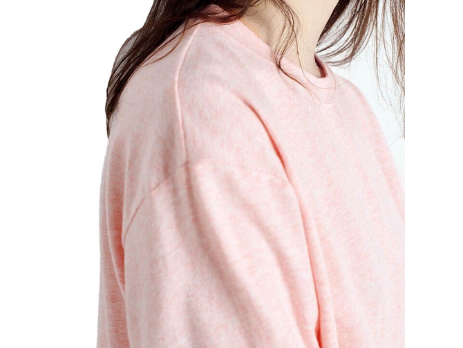 tee shirt - MANCHE LONGUE - vetement femme - Coton - Rose - American vintage8172904_4