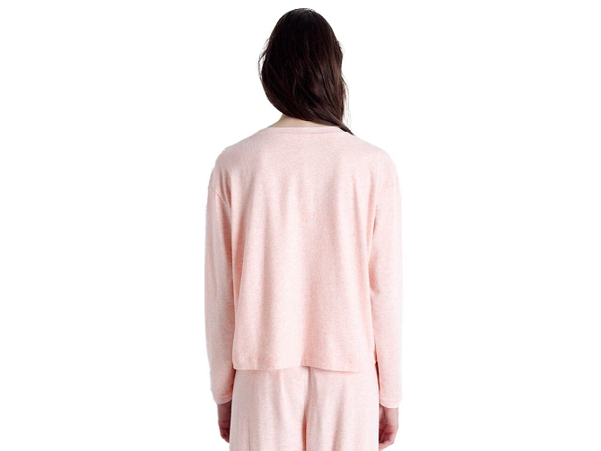 tee shirt - MANCHE LONGUE - vetement femme - Coton - Rose - American vintage8172904_5