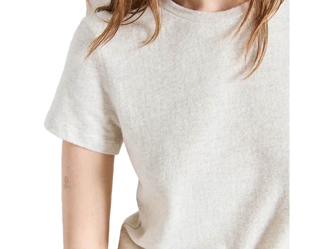 tee shirt - MANCHE COURTE - vetement femme - Coton - Gris - American vintage8173001_3