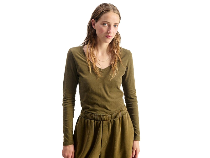 tee shirt - ML - vetement femme - Coton - Marron - American vintage8173201_2