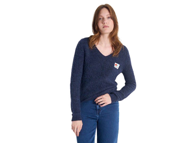 pull - ML - vetement femme - Coton - Bleu Marine - American vintage8174201_3