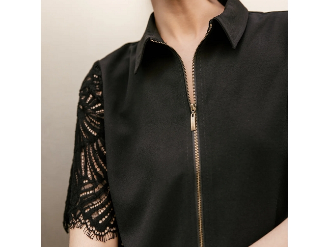 gilet - MANCHE LONGUE - vetement femme - Coton - Noir - Freeman t.porter8178501_5